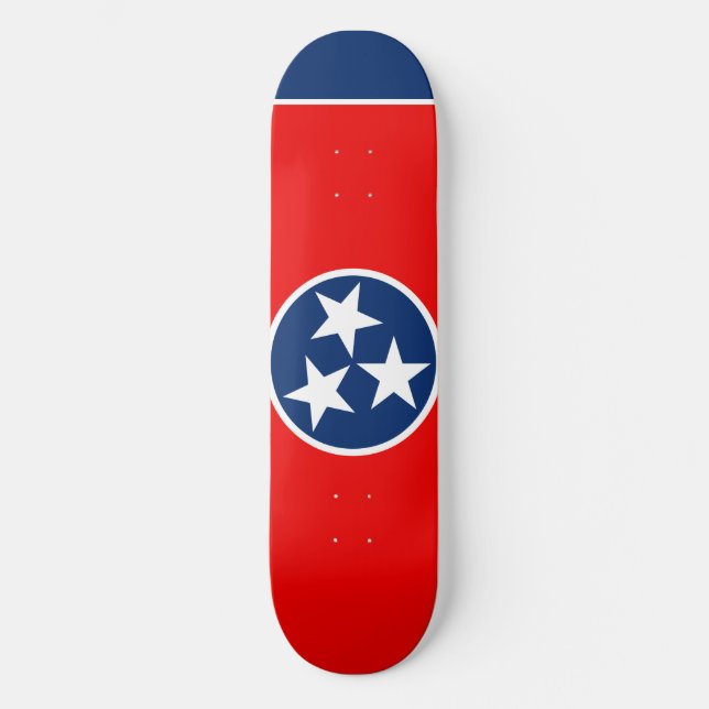 Skateboard Diseño de la bandera del estado de Tennessee (Anverso)