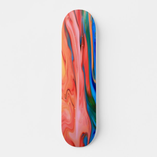 Skateboard Diseño de la decoración de pintura abstracta (Anverso )
