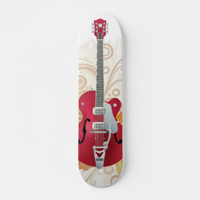 Skateboard Diseño de la guitarra eléctrica (Anverso )