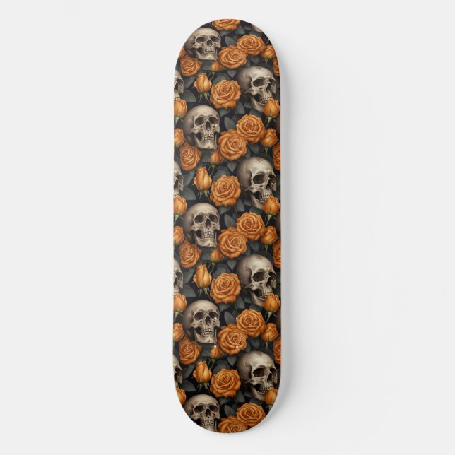Skateboard Diseño de la serie Skull and Rosas 11 (Anverso)