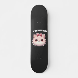 Skateboard Diseño de lazo rosa lindo de gatito Princesa Cute