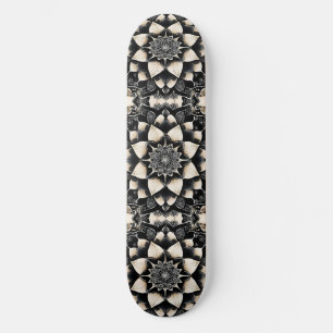 Skateboard Diseño de Mandala Floral Ornamentado