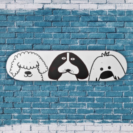 Skateboard Diseño de Mascota lúdico de dibujos animados