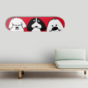 Skateboard Diseño de Mascota lúdico de dibujos animados