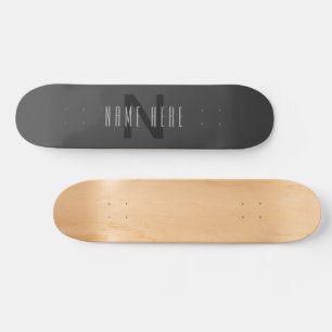 Skateboard Diseño de monograma minimalista moderno editable g