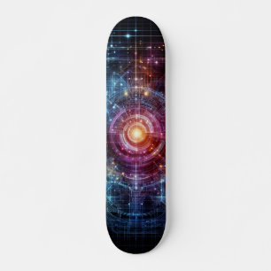 Skateboard diseño de neón elegante