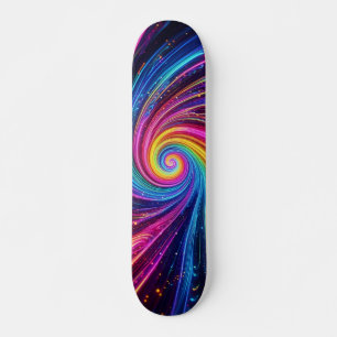 Skateboard diseño de neón elegante