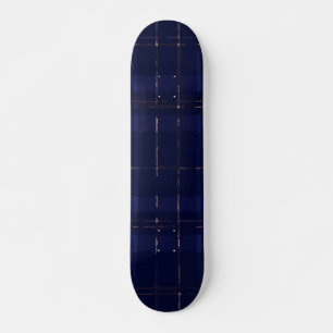 Skateboard Diseño de Patrón Moderno de Cuadros Azules