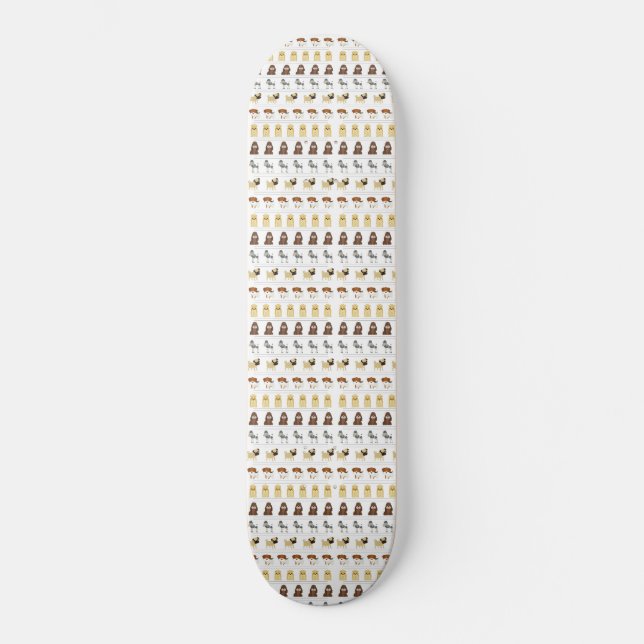 Skateboard diseño de patrones de perros lindos para los amant (Anverso)