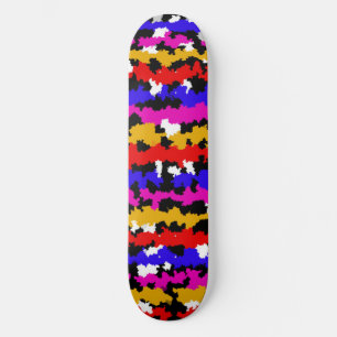 Skateboard Diseño de patrones fractales de abstracción urbana