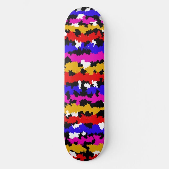 Skateboard Diseño de patrones fractales de abstracción urbana (Anverso)