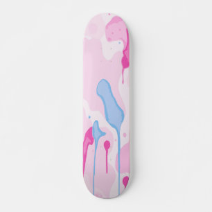 Skateboard Diseño de Pintura Estética de Goteo de Algodón de