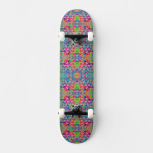 Skateboard Diseño de pistas de neón coloridas lindas