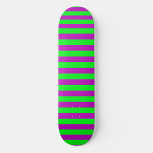 Skateboard Diseño de rayas moradas y verdes