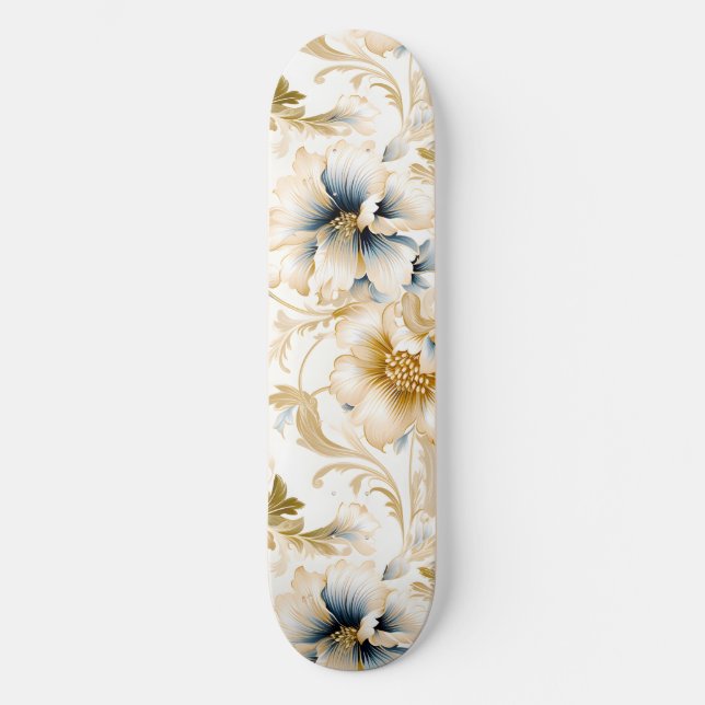 Skateboard Diseño de serie floral Boda 3 (Anverso)