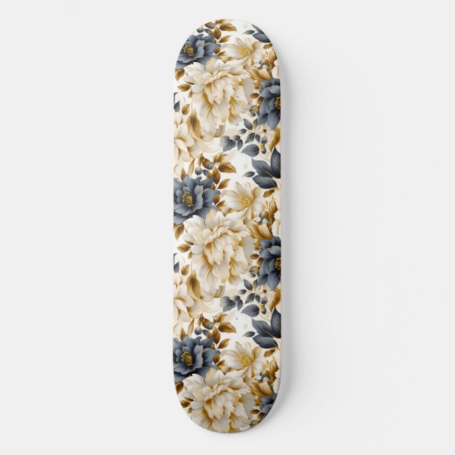 Skateboard Diseño de serie floral Boda 5 (Anverso)