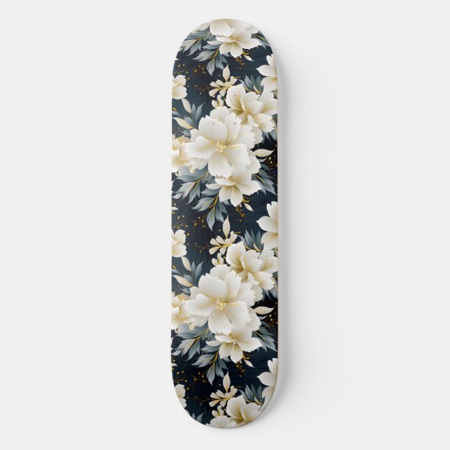 Skateboard Diseño de serie floral Boda 8 (Anverso)