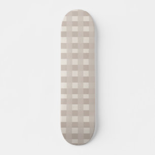 Skateboard Diseño de tablero de ajedrez beige minimalista