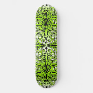 Skateboard Diseño de tatuaje tribal Personalizado verde