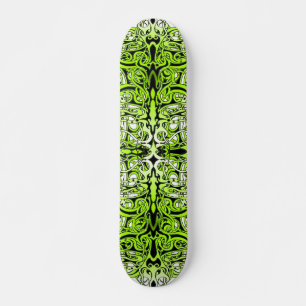 Skateboard Diseño de tatuaje tribal Personalizado verde