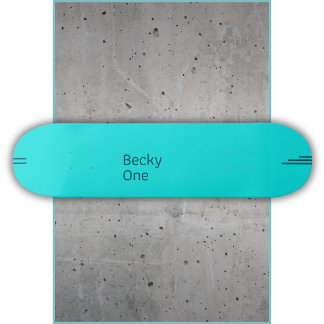 Skateboard Diseño de texto minimalista elegante en azul turqu