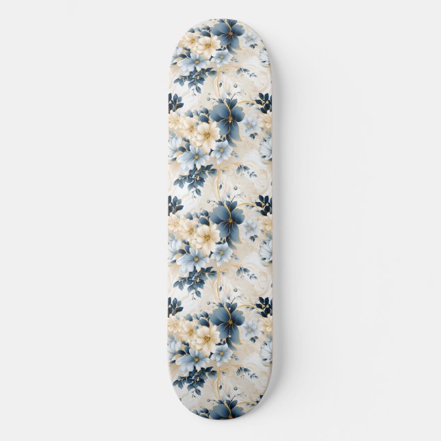 Skateboard Diseño de una serie floral Boda 12 (Anverso)