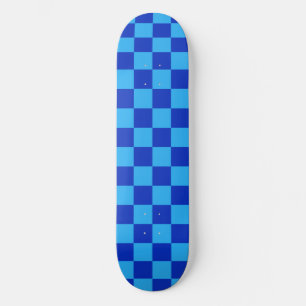 Skateboard Diseño de verificador azul claro y oscuro