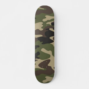 Skateboard Diseño de vídeo en camuflaje con nombre personaliz