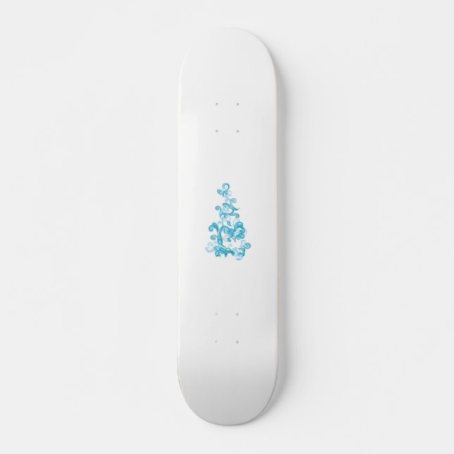 Skateboard Diseño decorativo azul bola, turquesa medio (Anverso )