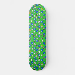 Skateboard Diseño del club de fútbol para aficionados al f