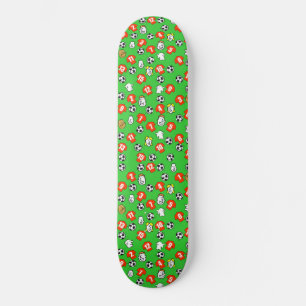 Skateboard Diseño del club de fútbol para aficionados al fútb