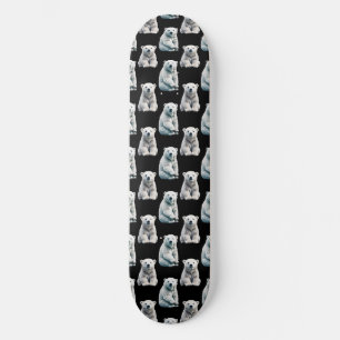 Skateboard Diseño del patrón animal del oso polar