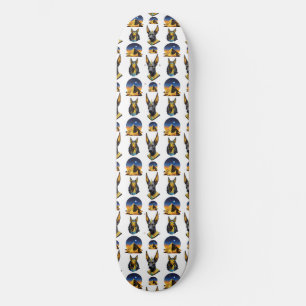 Skateboard Diseño del patrón Anubis de la Pirámide de Egipto