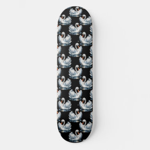 Skateboard Diseño del patrón de aves de cisne