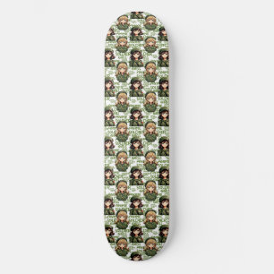 Skateboard Diseño del patrón de Chicas de soldados animales