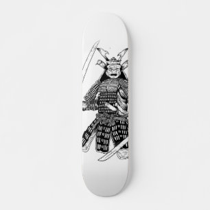 Skateboard Diseño del tatuaje del guerrero samurai japonés
