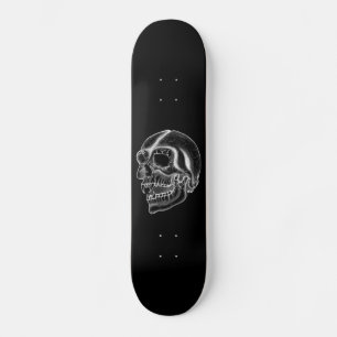 Skateboard Diseño en blanco y negro del cráneo de vampiros
