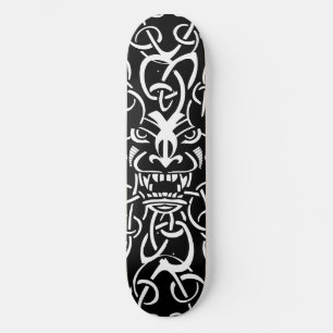 Skateboard Diseño étnico de máscaras tribales míticas de tiki
