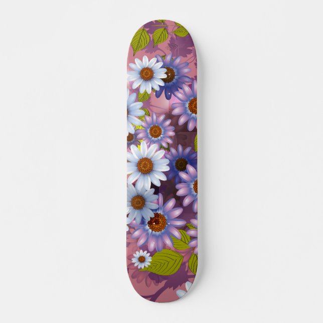 Skateboard Diseño floral 1 (Anverso )