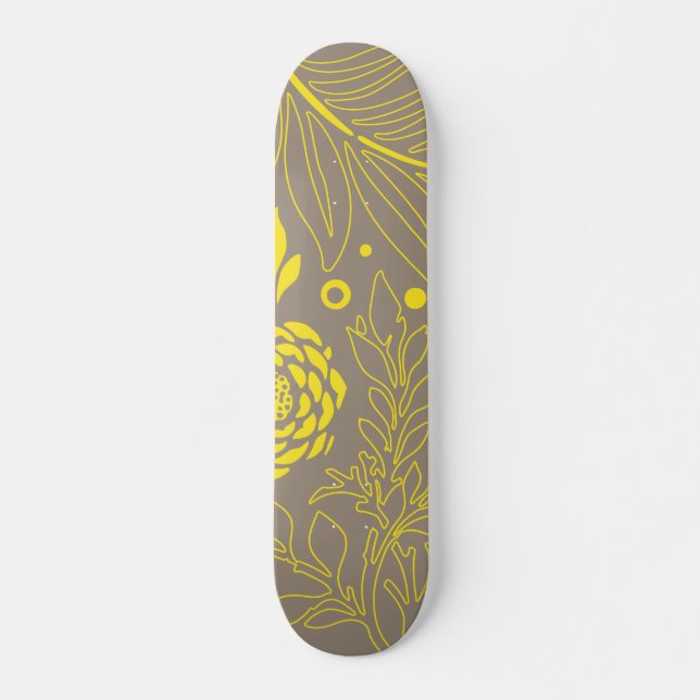 Skateboard Diseño floral 18 (Anverso )