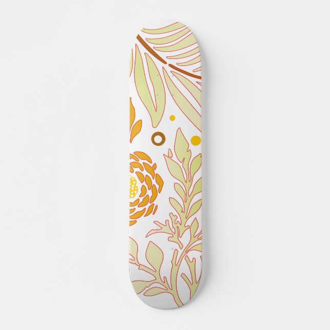 Skateboard Diseño floral 19 (Anverso )