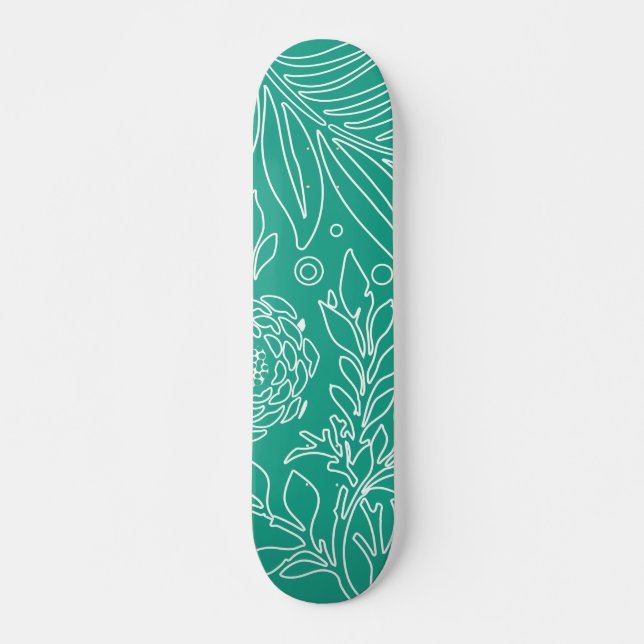 Skateboard Diseño floral 34 (Anverso )