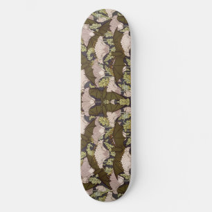 Skateboard Diseño Floral Art Nouveau Antiguo de Murciélago y