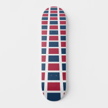 Diseño genial Patrón rojo y azul atrevido 8 pulgad