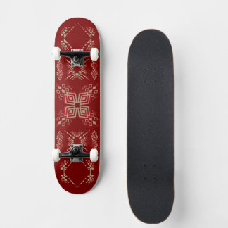 Skateboard Diseño geométrico de inspiración tribal en negrita