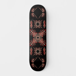 Skateboard Diseño geométrico de inspiración tribal en negrita