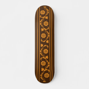 Skateboard Diseño gráfico floral de tonos de zen Earthtone Cu