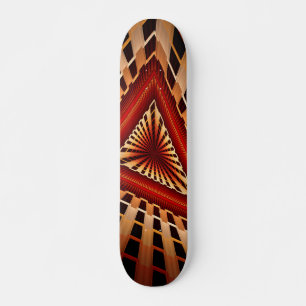 Skateboard Diseño gráfico fractal moderno de red de fantasía