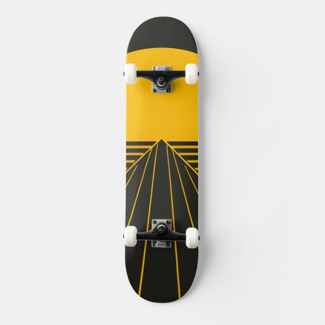 Skateboard Diseño gráfico retro elegante (Anverso)