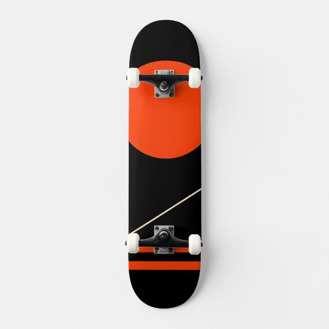 Skateboard Diseño gráfico retro minimalista (Anverso)